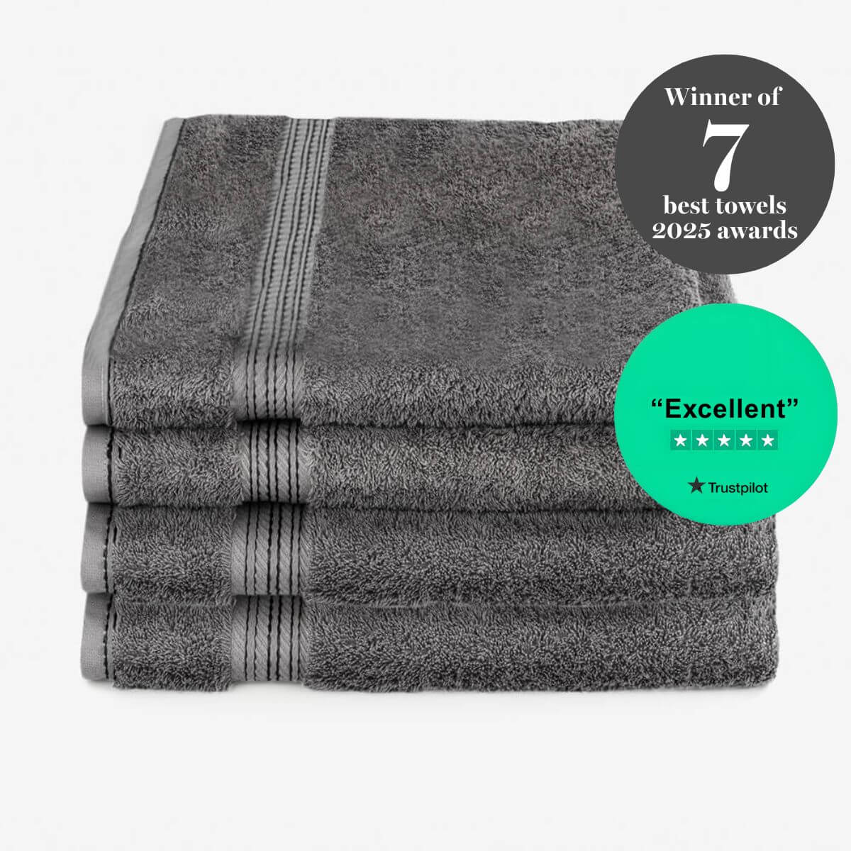 Egyptian Cotton 4 Piece Luxury Bath Sheet and Bath Towel Set