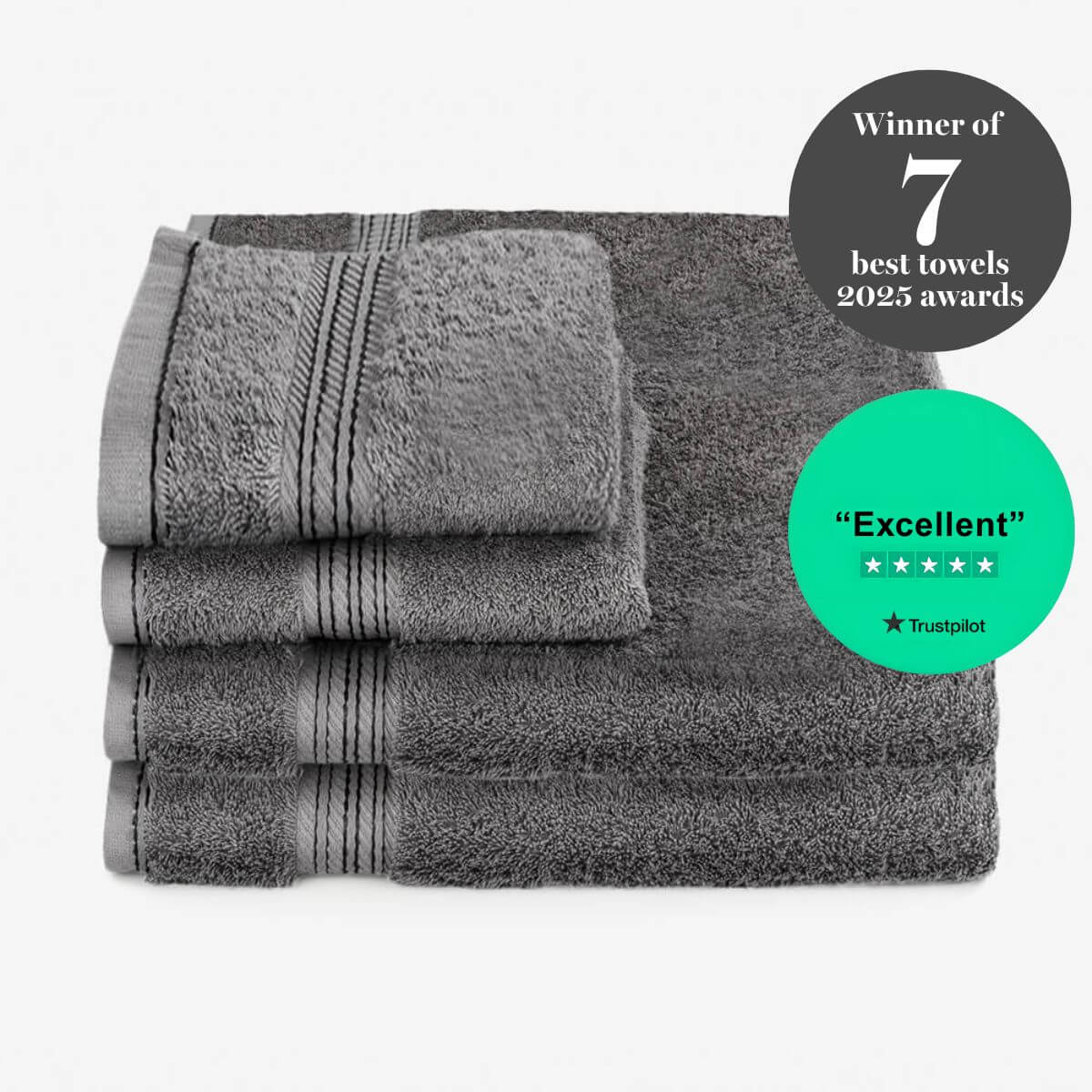 Egyptian Cotton 4 Piece Luxury Bath Sheet and Hand Towel Set