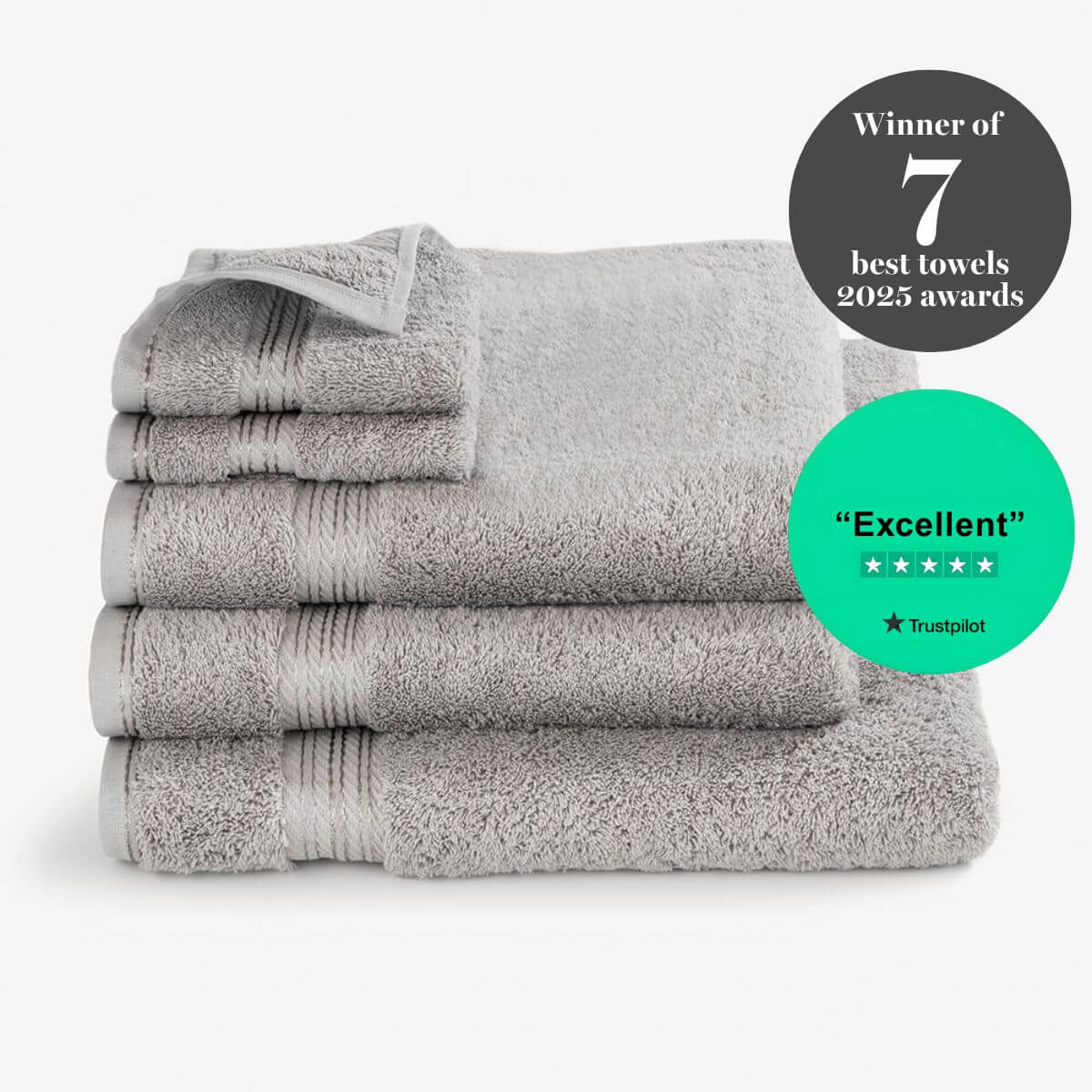 Egyptian Cotton 5 Piece Luxury Bath Towel Set