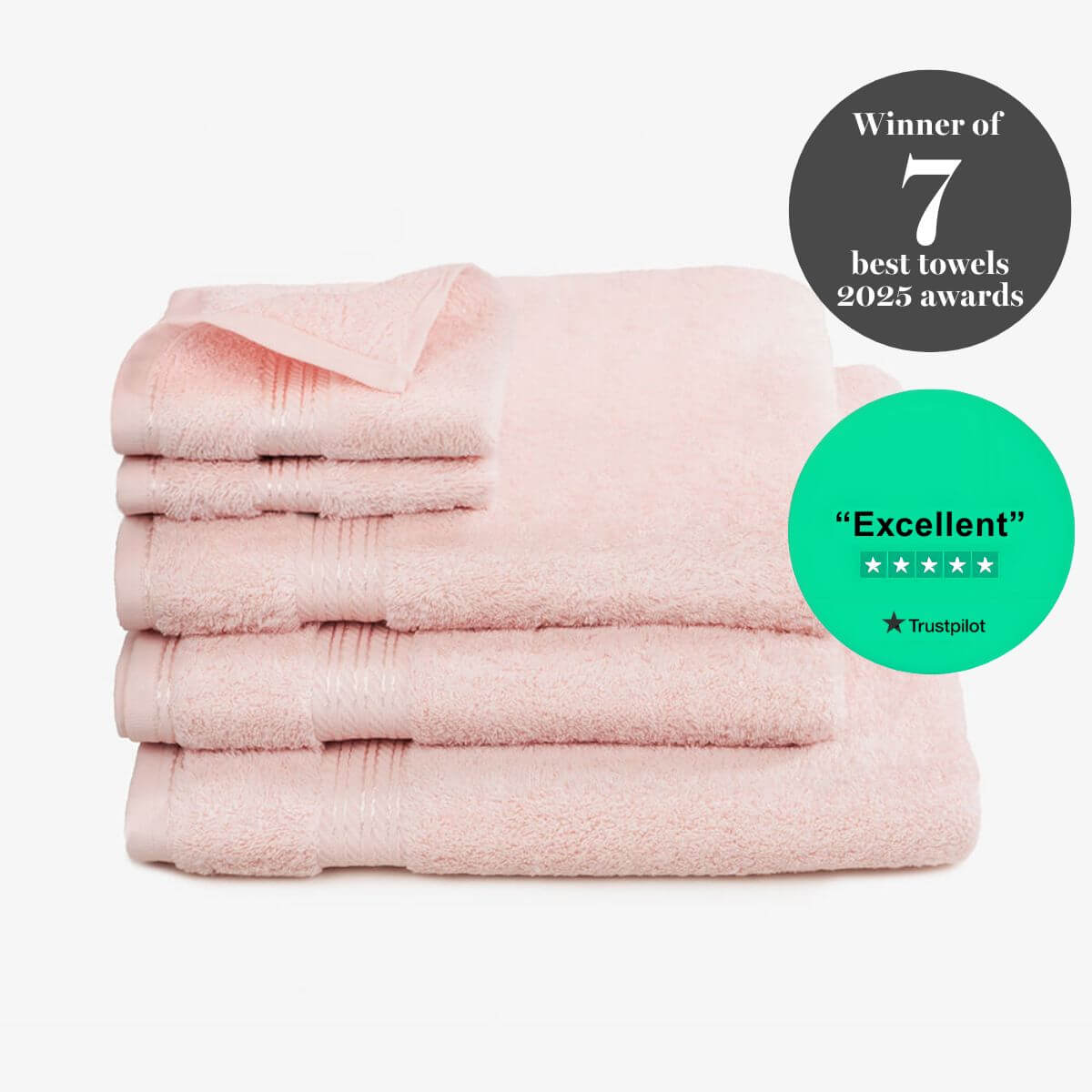 Egyptian Cotton 5 Piece Luxury Bath Towel Set