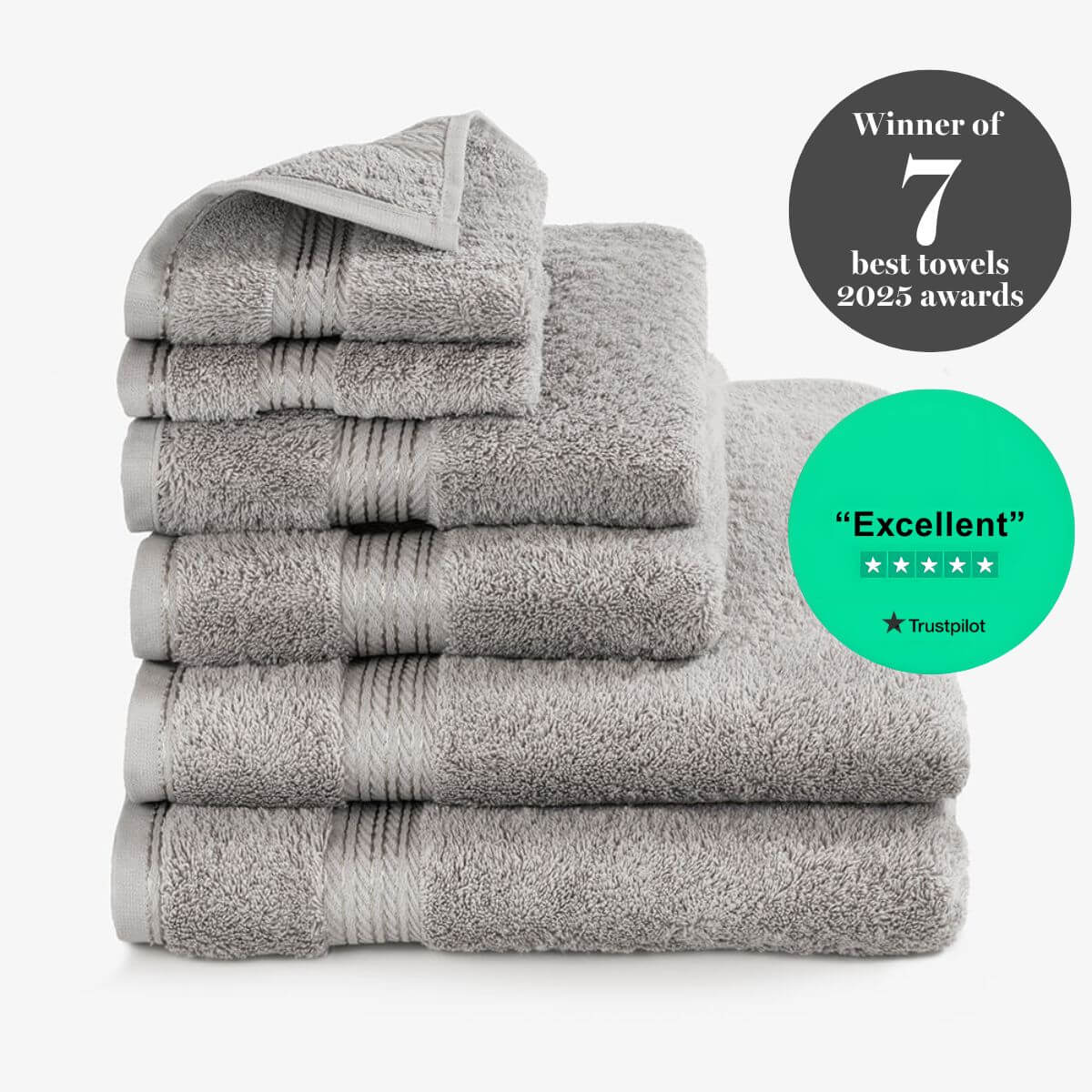 Egyptian Cotton 6 Piece Luxury Bath Towel Set