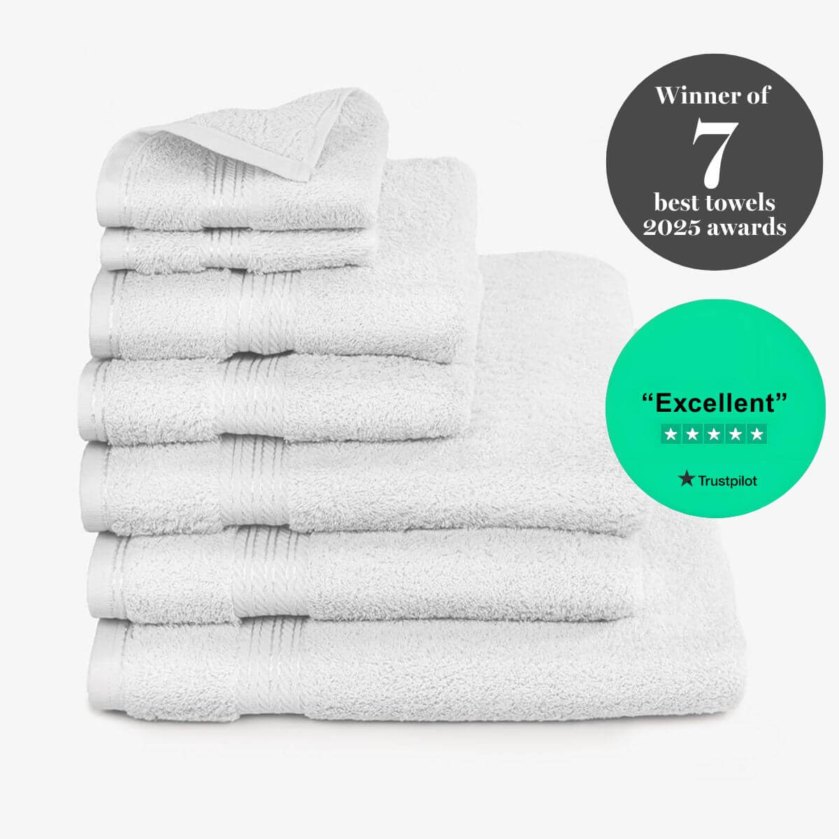 Egyptian Cotton 7 Piece Luxury Bath Towel Set