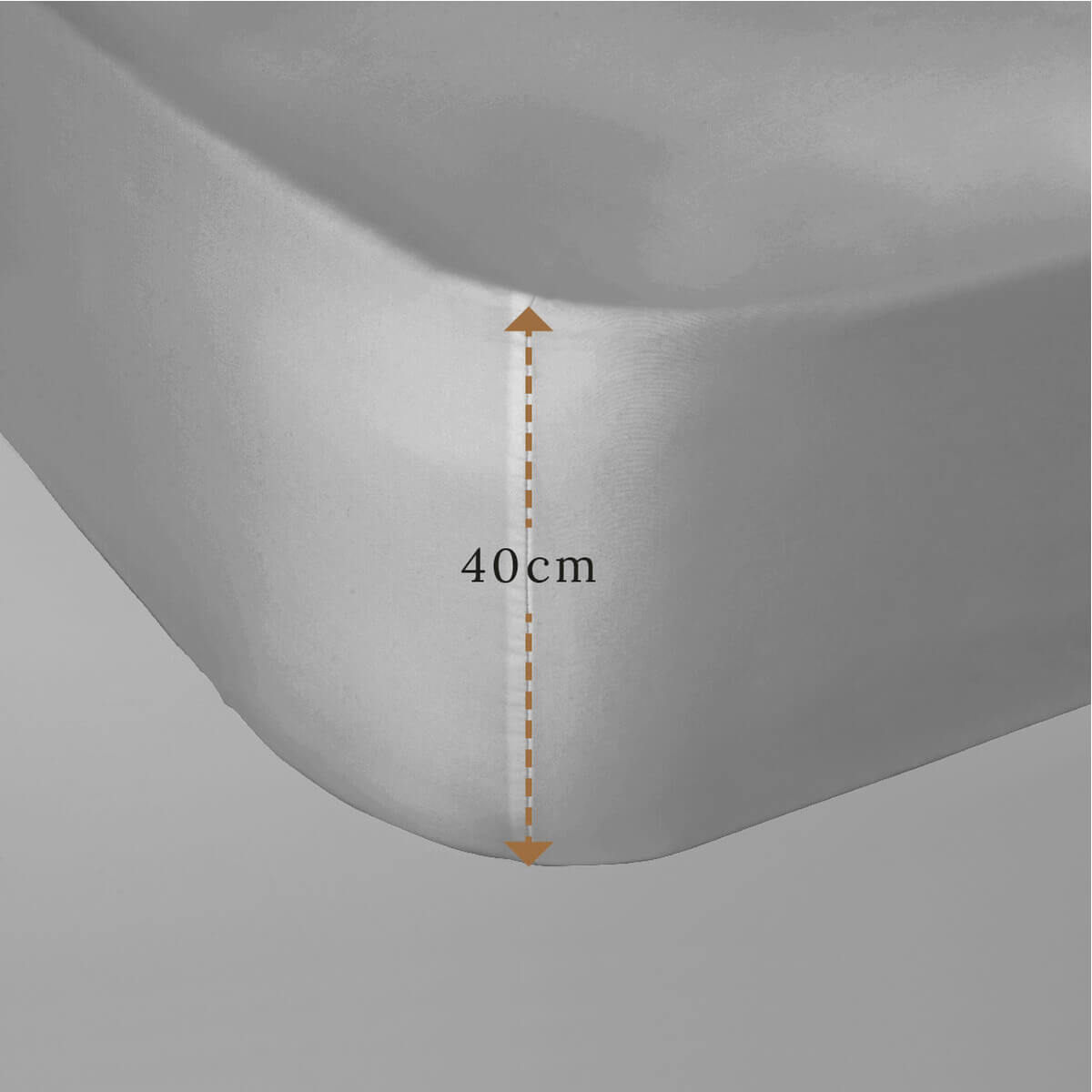 Egyptian Cotton 300 Thread Count Sateen Luxury Extra Deep 40cm Fitted Sheet