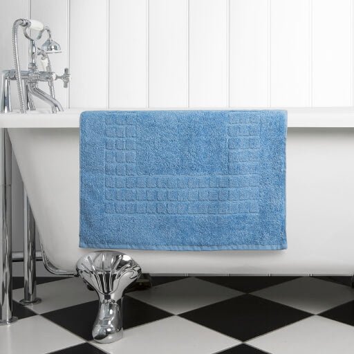 Hampton and Astley 100% Egyptian Cotton Luxury Bath Mat, Cobalt Blue