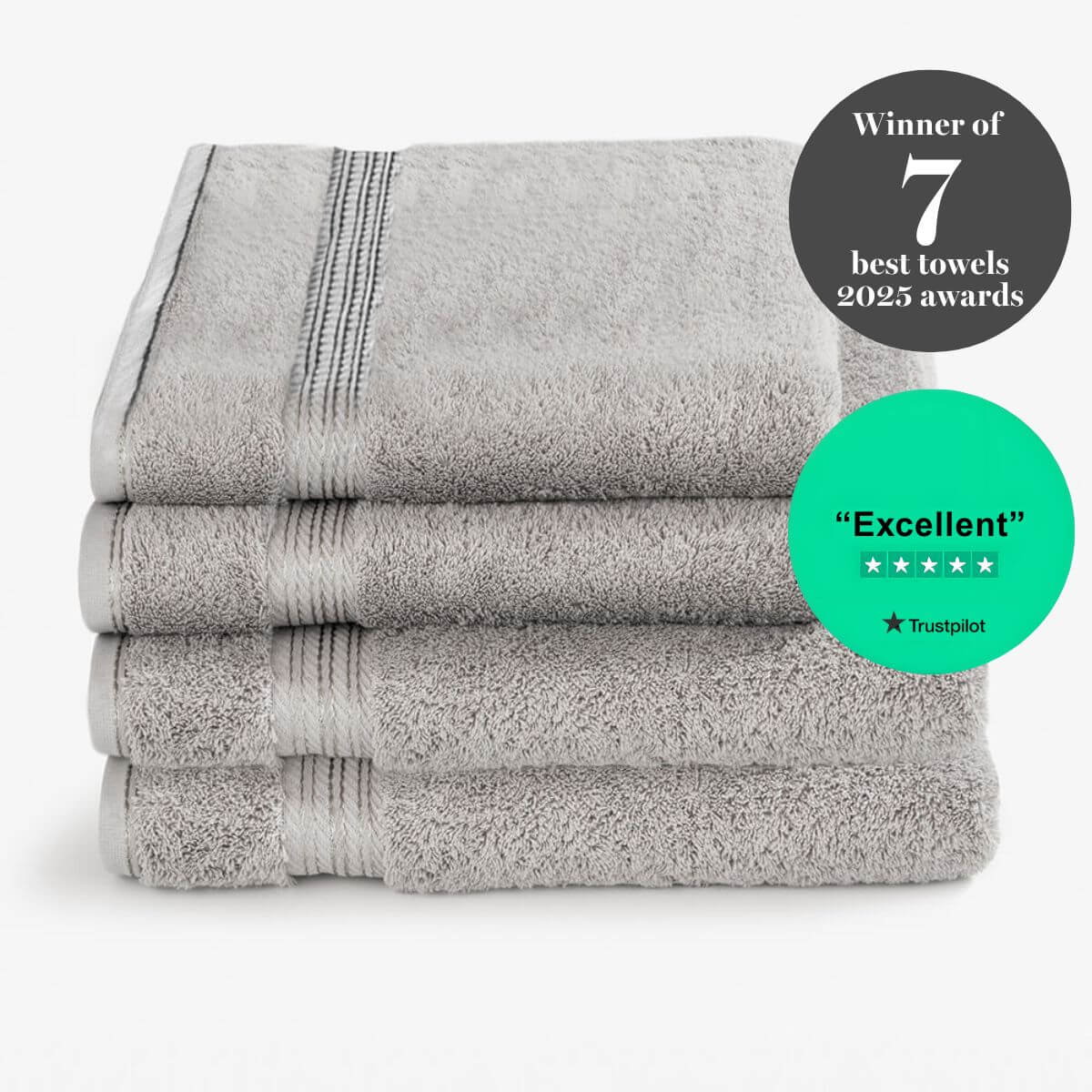 Egyptian Cotton 4 Piece Luxury Bath Sheet and Bath Towel Set
