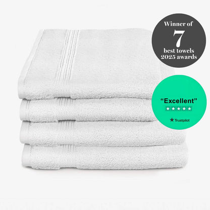 Egyptian Cotton 4 Piece Luxury Bath Sheet and Bath Towel Set