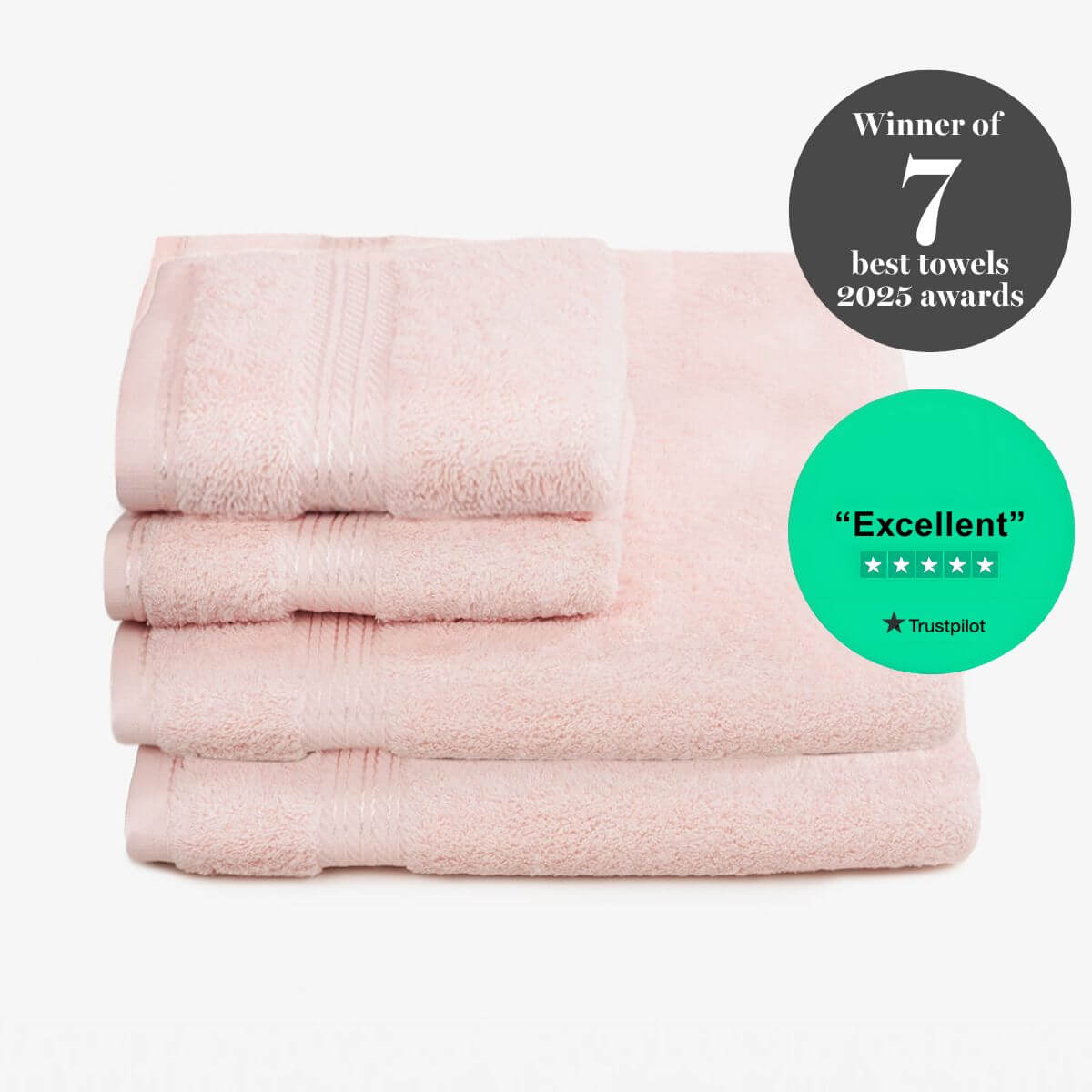 Egyptian Cotton 4 Piece Luxury Bath Sheet and Hand Towel Set