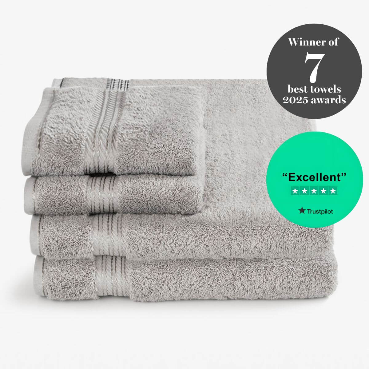 Egyptian Cotton 4 Piece Luxury Bath Sheet and Hand Towel Set