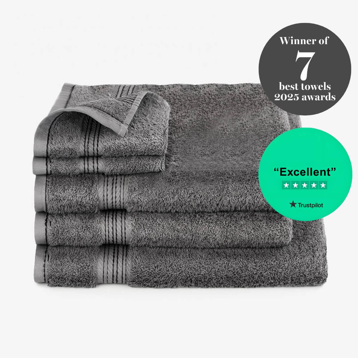 Egyptian Cotton 5 Piece Luxury Bath Towel Set
