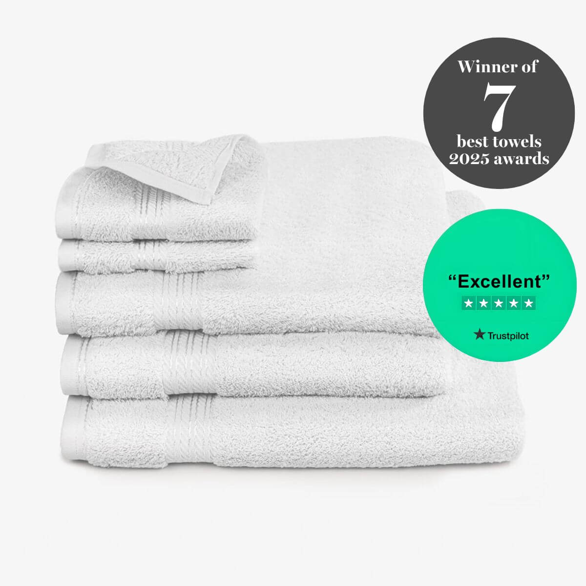 Egyptian Cotton 5 Piece Luxury Bath Towel Set