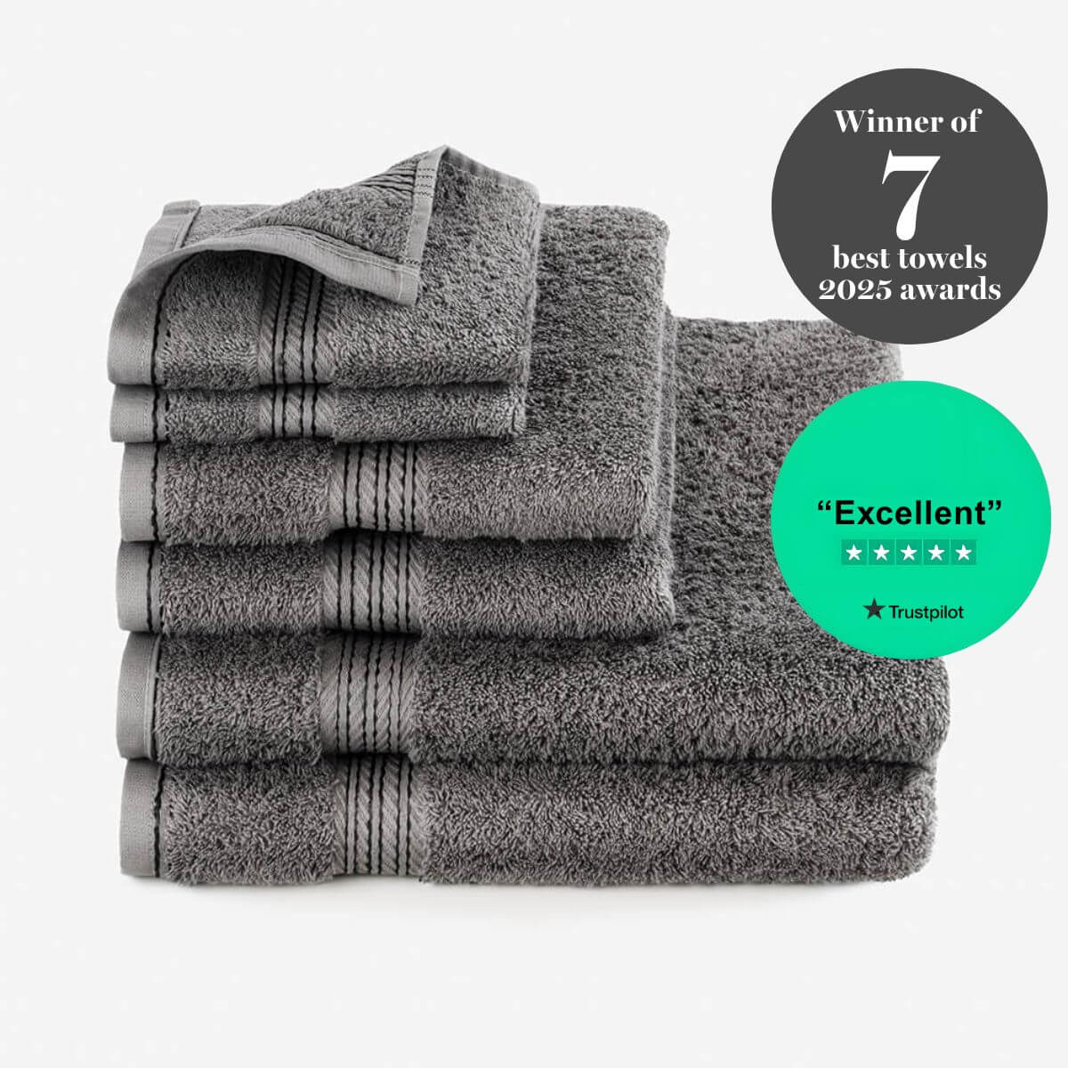 Egyptian Cotton 6 Piece Luxury Bath Towel Set