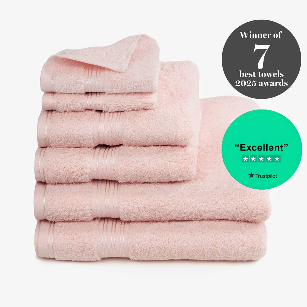 Egyptian Cotton 6 Piece Luxury Bath Towel Set