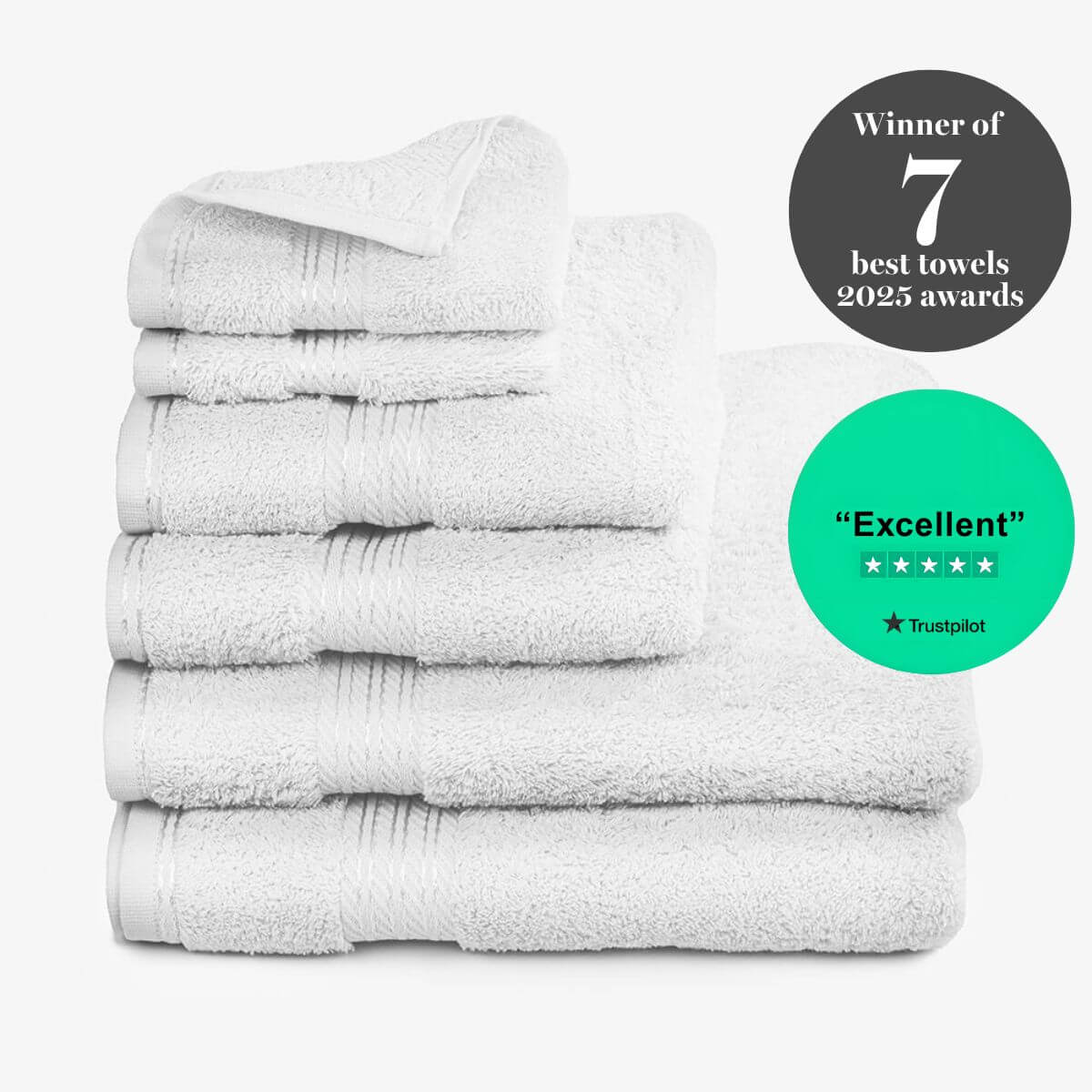 Egyptian Cotton 6 Piece Luxury Bath Towel Set