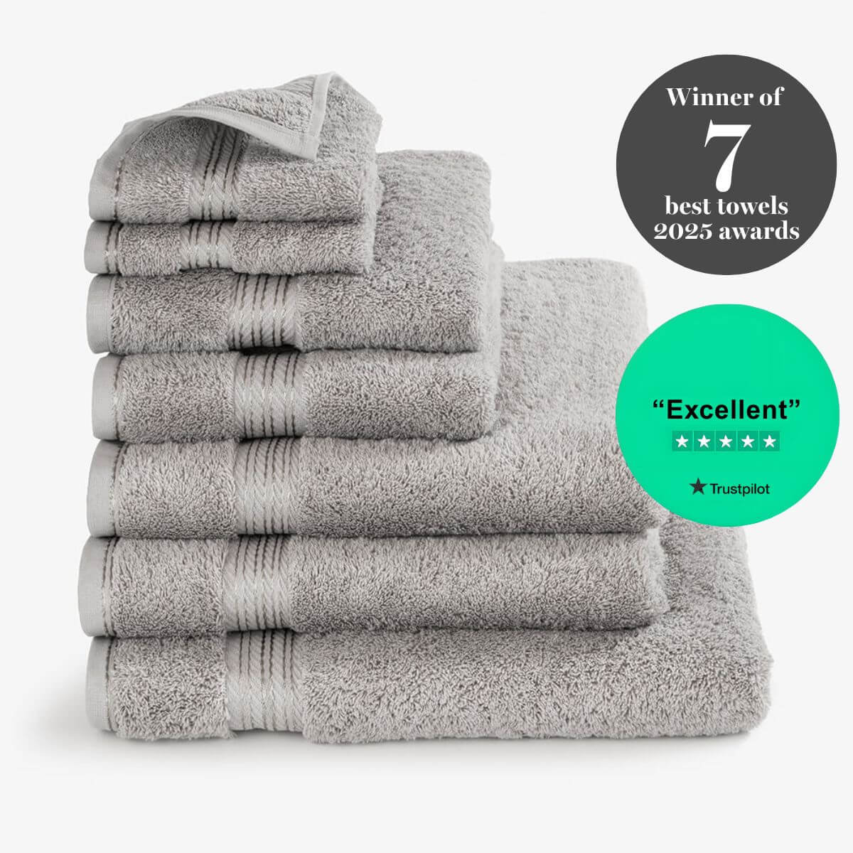 Egyptian Cotton 7 Piece Luxury Bath Towel Set