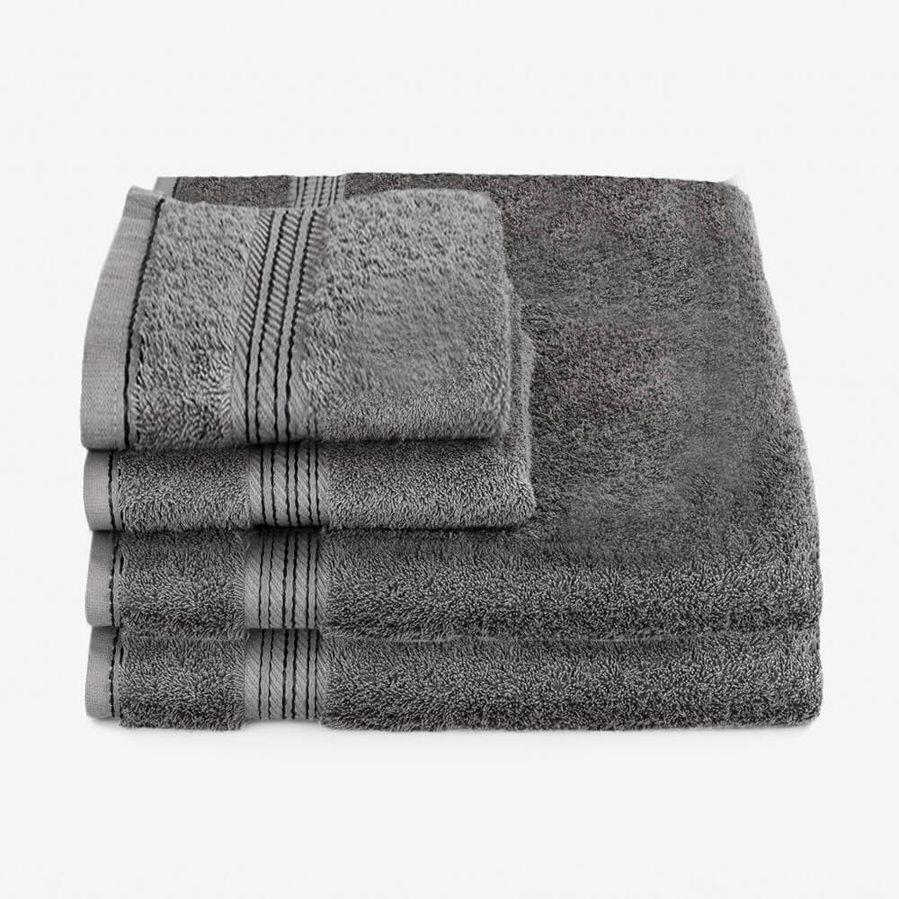 Egyptian Cotton 4 Piece Luxury Bath Sheet and Hand Towel Set