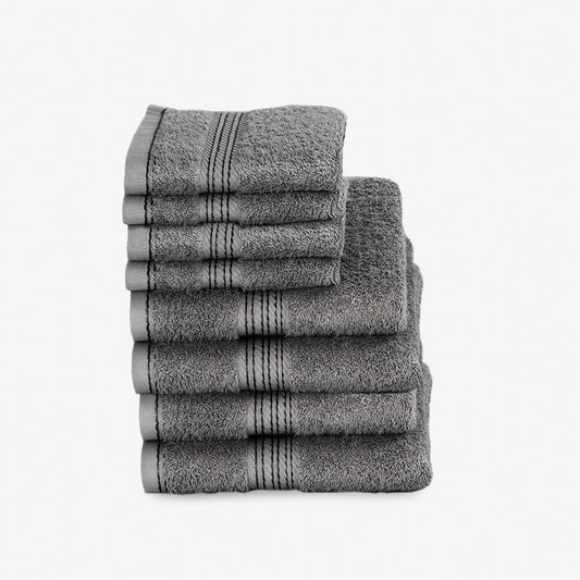 Egyptian Cotton 8 Piece Luxury Hand Towel and Face Towel Set