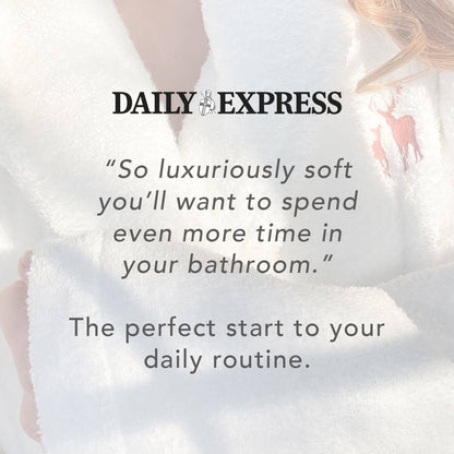 Unisex Zero Twist Cotton Towel Dressing Gown, Pure White