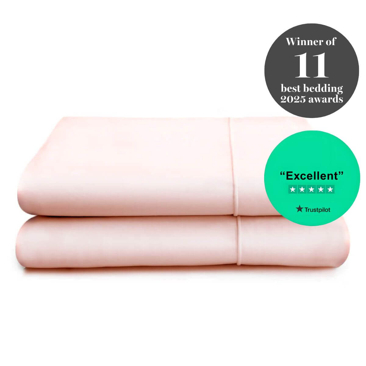 Egyptian Cotton 500 Thread Count Sateen Luxury Duvet Cover, Pink