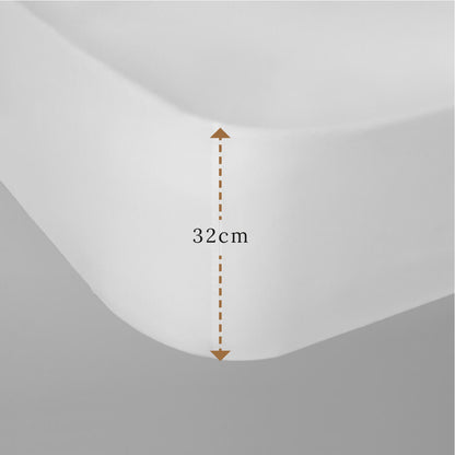 Egyptian Cotton 500 Thread Count Sateen Luxury Sheet, Pure White