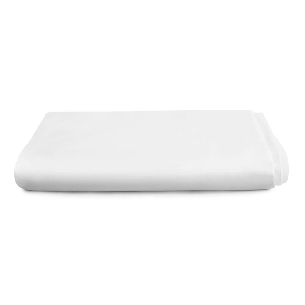 Egyptian Cotton 500 Thread Count Sateen Luxury Duvet Cover and 40cm Deep Fitted Sheet Set With Four Standard Pillowcases, Pure White