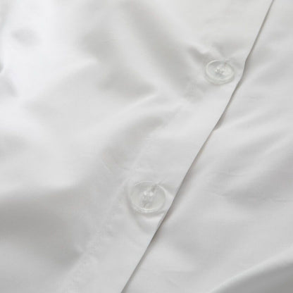 Egyptian Cotton 500 Thread Count Sateen Luxury Duvet Cover, Set of Two, Pure White