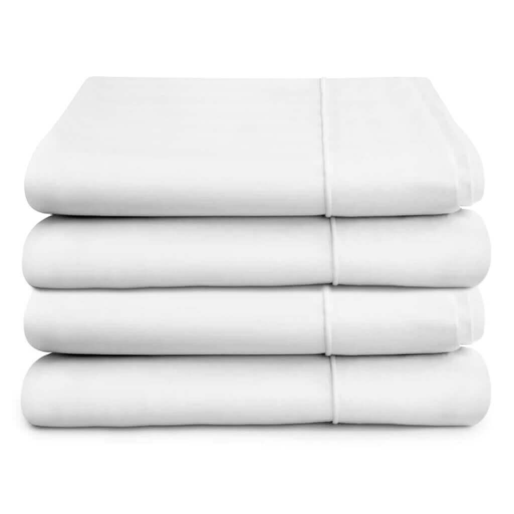Egyptian Cotton 500 Thread Count Sateen Luxury Duvet Cover, Set of Two, Pure White