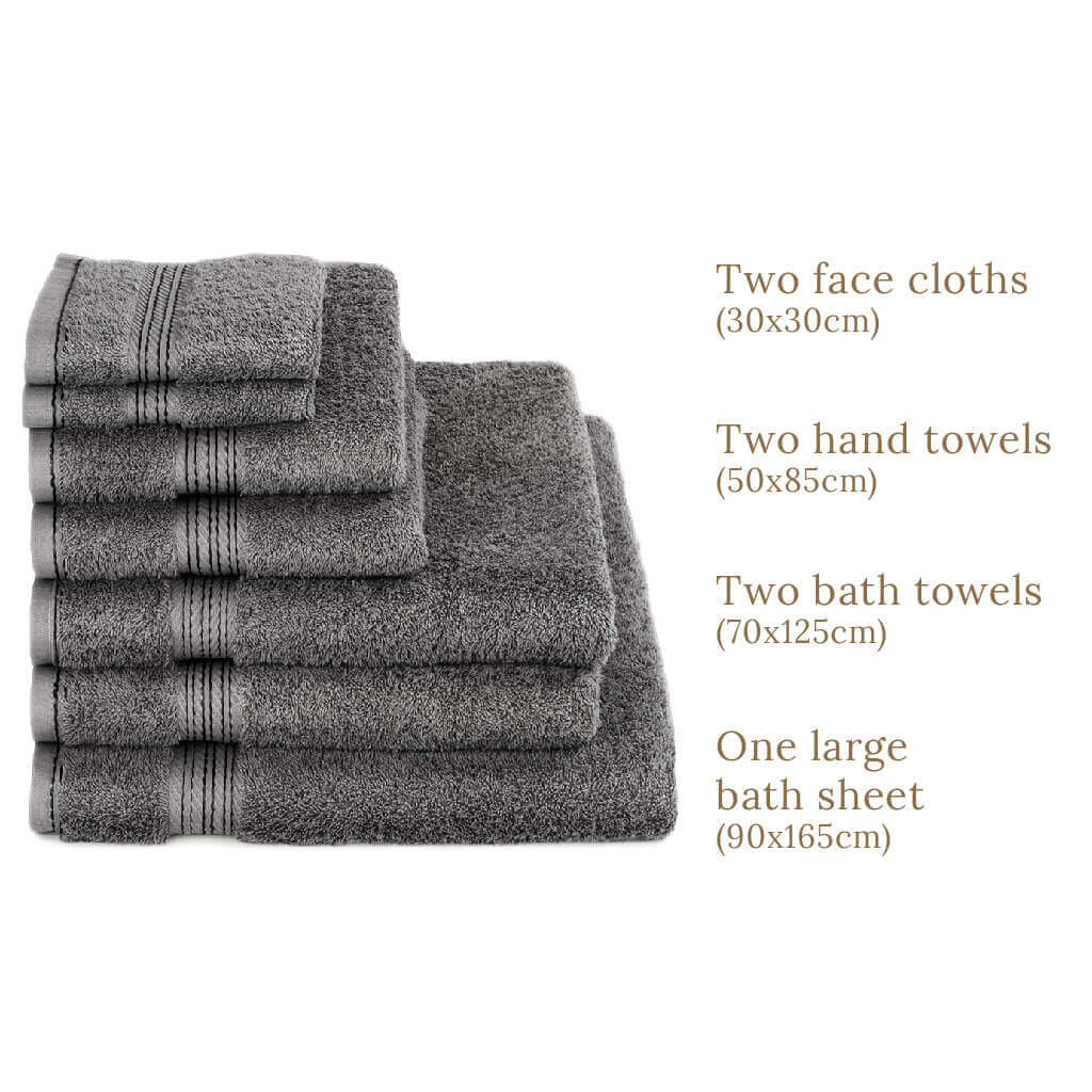 Egyptian Cotton 7 Piece Luxury Bath Towel Set