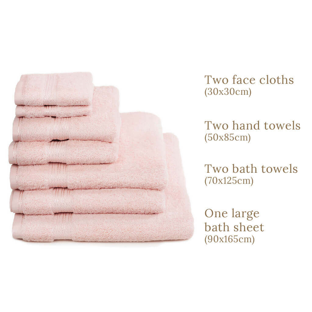 Egyptian Cotton 7 Piece Luxury Bath Towel Set