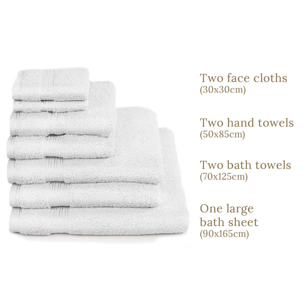 Egyptian Cotton 7 Piece Luxury Bath Towel Set