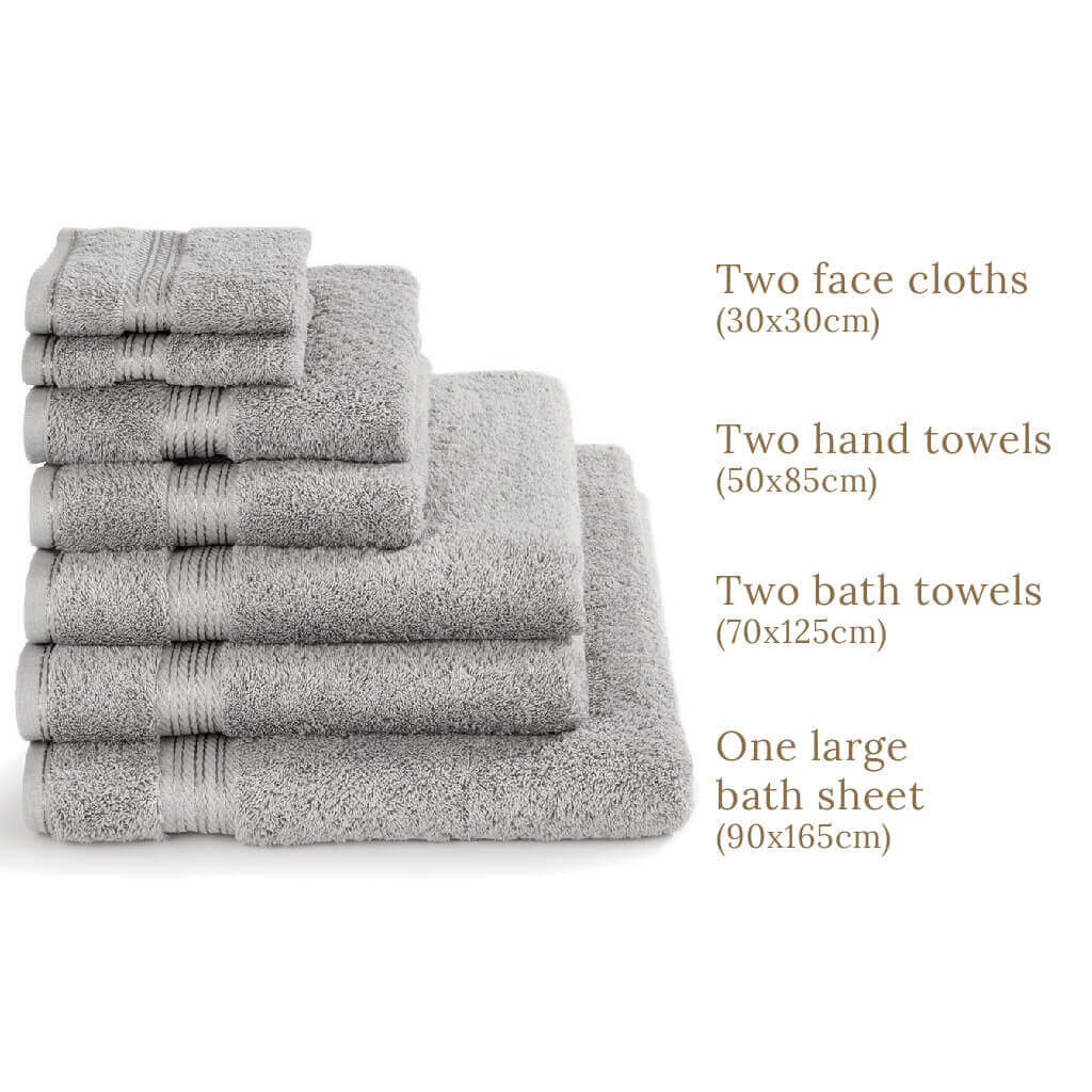 Egyptian Cotton 7 Piece Luxury Bath Towel Set