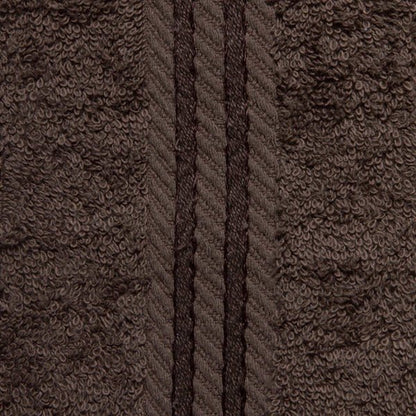 Hampton and Astley 100% Egyptian Cotton 7 Piece Luxury Bath Towel Set, Chocolate
