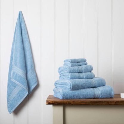 Hampton and Astley 100% Egyptian Cotton 7 Piece Luxury Bath Towel Set, Cobalt Blue
