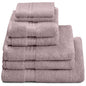 Hampton and Astley 100% Egyptian Cotton 7 Piece Luxury Bath Towel Set, Lavender
