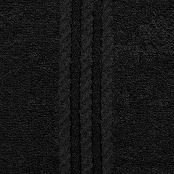 Hampton and Astley 100% Egyptian Cotton 7 Piece Luxury Bath Towel Set, Midnight Black