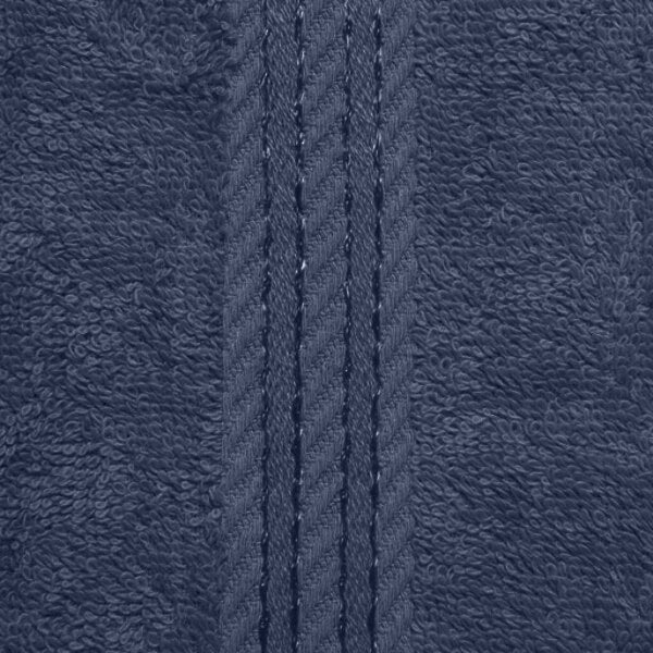 Hampton and Astley 100% Egyptian Cotton 7 Piece Luxury Bath Towel Set, Navy