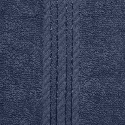 Hampton and Astley 100% Egyptian Cotton 7 Piece Luxury Bath Towel Set, Navy
