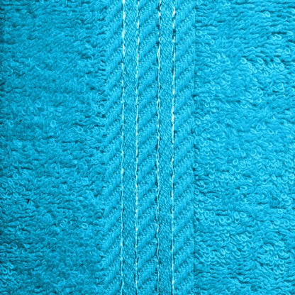Hampton and Astley 100% Egyptian Cotton 7 Piece Luxury Bath Towel Set, Teal Blue