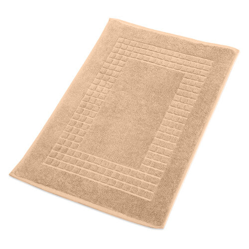Hampton and Astley 100% Egyptian Cotton Luxury Bath Mat, Caramel Latte