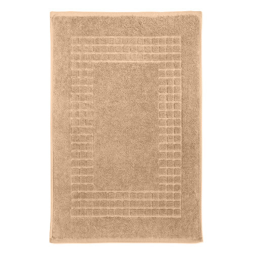 Hampton and Astley 100% Egyptian Cotton Luxury Bath Mat, Caramel Latte