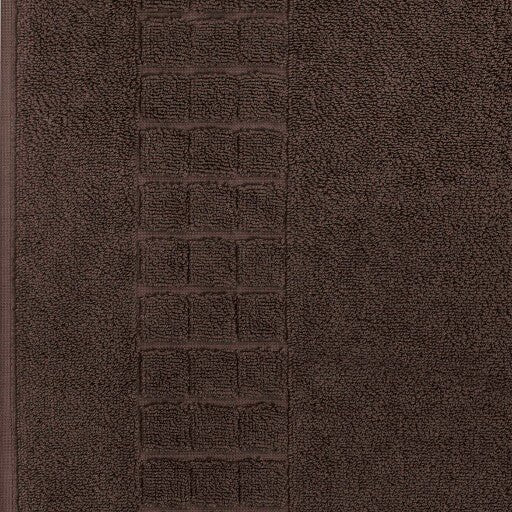 Hampton and Astley 100% Egyptian Cotton Luxury Bath Mat, Chocolate