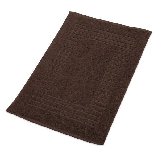 Hampton and Astley 100% Egyptian Cotton Luxury Bath Mat, Chocolate