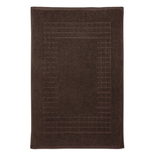 Hampton and Astley 100% Egyptian Cotton Luxury Bath Mat, Chocolate