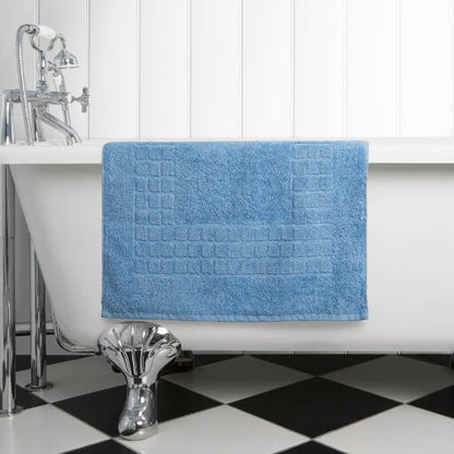 Hampton and Astley 100% Egyptian Cotton Luxury Bath Mat, Cobalt Blue