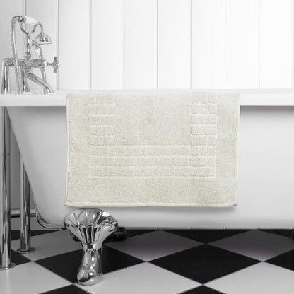 Hampton and Astley 100% Egyptian Cotton Luxury Bath Mat, Cream