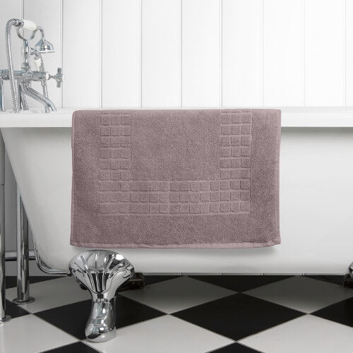 Hampton and Astley 100% Egyptian Cotton Luxury Bath Mat, Lavender