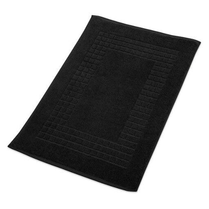 Hampton and Astley 100% Egyptian Cotton Luxury Bath Mat, Midnight Black
