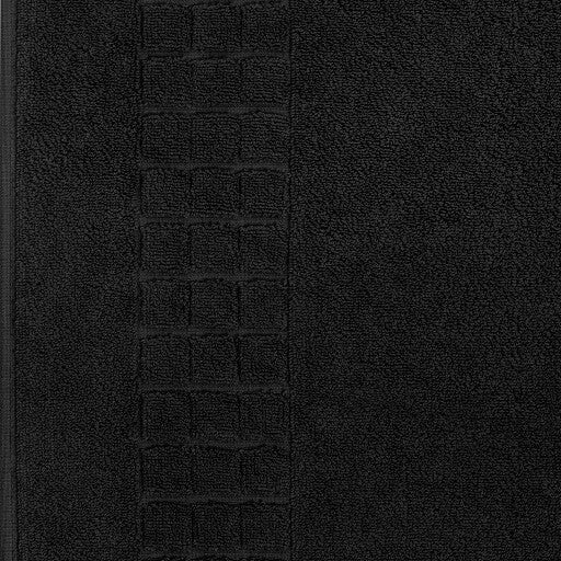Hampton and Astley 100% Egyptian Cotton Luxury Bath Mat, Midnight Black