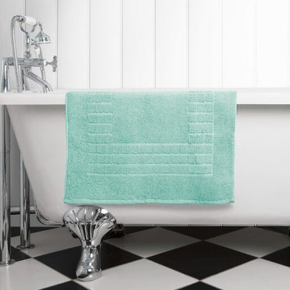 Hampton and Astley 100% Egyptian Cotton Luxury Bath Mat, Seafoam Green