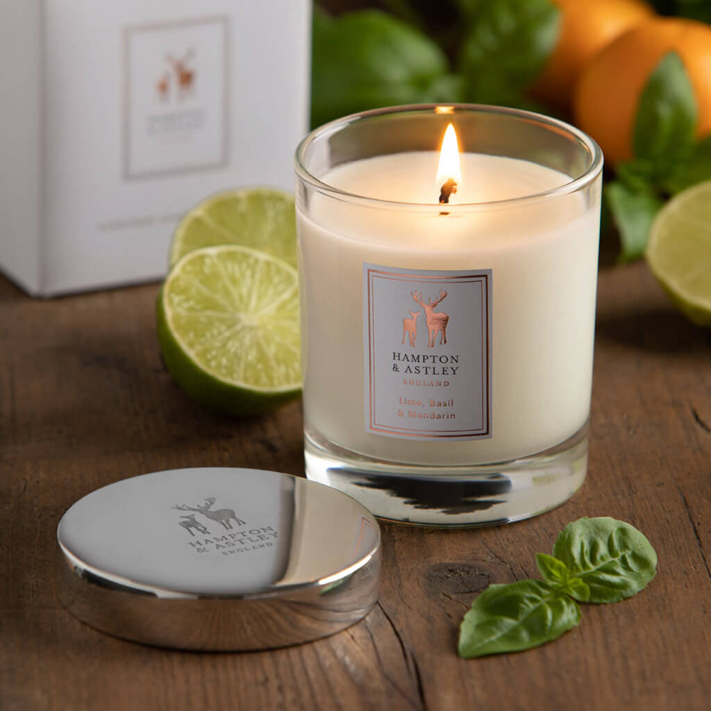 Luxury Scented Large Candle 235g, Lime, Basil and Mandarin