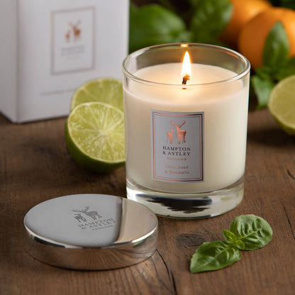 Luxury Scented Large Candle 235g, Lime, Basil and Mandarin